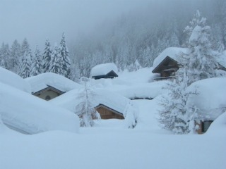Deep snow in Chamonix